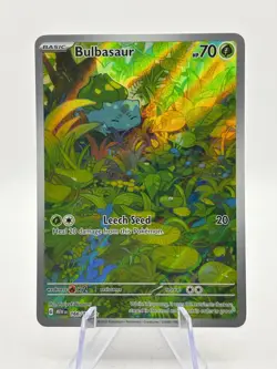 Pokemon TCG 151 MEW - Bulbasaur 166/165 Illustration Rare LP - Image 1