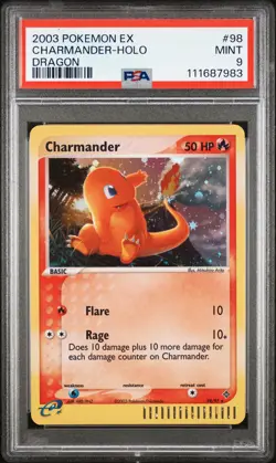Charmander 2003 Pokemon Dragon PSA 9 #98 - Image 1