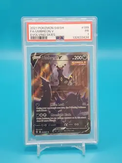 2021 POKEMON SWORD & SHIELD EVOLVING SKIES #189 FULL ART/UMBREON V PSA 1 - Image 1