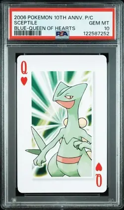 PSA 10 POKEMON PLAYING CARD SCEPTILE BLUE QUEEN HEARTS 10TH ANNIVERSARY 326 - Image 1