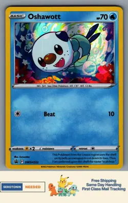 [COSMO HOLO] Oshawott SWSH222 - Sword & Shield Promo Card - Pokemon TCG 4540 - Image 1