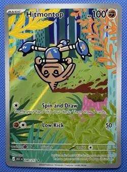 Hitmontop 240/217 ASC: Illustration Rare Full Art Holo Basic English Pokemon TCG - Image 1