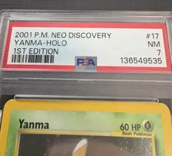 Pokemon TCG: 2001 Yanma 17/75- 1st EDITION RARE HOLO PSA 7- Vintage Pokemon Card - Image 2
