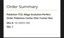 2x Mega Evolution Perfect Order Pokemon Center Elite Trainer Box ETB PRESALE - Image 2