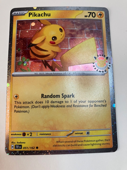 Pokemon Pikachu Cosmos Holo 51/162 "2026 Pokemon Day" Rare - Image 1