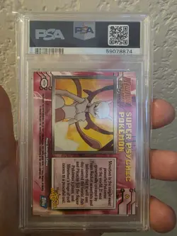 PSA 10 GEM MINT 1999 TOPPS POKEMON THE MOVIE EDIT SUPER PSYCHIC FOIL #0 MEWTWO - Image 2