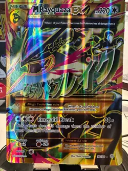 2015 Pokemon XY Ancient Origins M Rayquaza EX 98/98 Oversized Full Art Holo - Image 1
