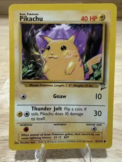 Pokemon Pikachu Base Set 2 87/130 1999-2000 Wizards - Image 1