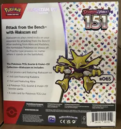 Pokemon Scarlet & Violet 151 Alakazam ex Collection Box Sealed - Image 2