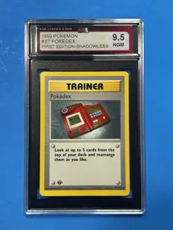 1999 Pokemon #87 Pokedex First Edition- Shadowless KSA 9.5 - Image 1