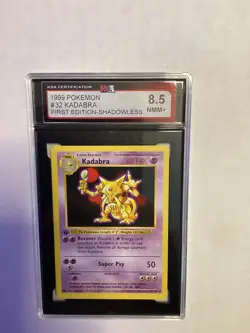 1999 Pokemon #32 Kadabra First Edition - Shadowless KSA 8.5 - Image 1