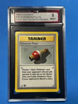 1999 Pokemon #86 Pokemon Flute First Edition- Shadowless KSA 9 - Image 1
