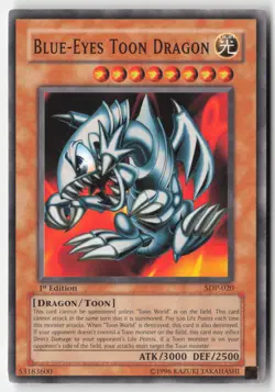 Yugioh - Blue-Eyes Toon Dragon SDP-020 1st Edition - Starter Deck: Pegasus - Image 1