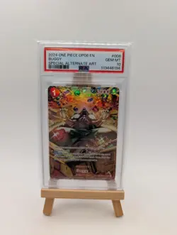 One Piece TCG Buggy SP Alt Art OP03-008 Wings of Captain OP06 PSA 10 Gem Mint - Image 1