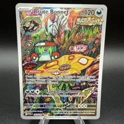 Brute Bonnet Illustration Rare SV04: Paradox Rift 207/182 NM Pokemon TCG Card - Image 1