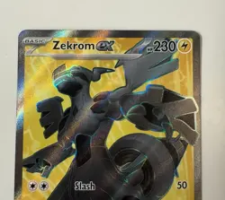Zekrom EX 158/086 Black Bolt Full Art Ultra Rare Pokemon TCG Card NM - Image 3