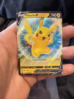 Pikachu V - SWSH198 - Pokemon Sword & Shield Promo Ultra Rare Holo Card NM - Image 1