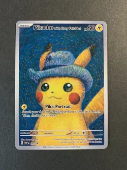 Pikachu with Grey Felt Hat 085 Scarlet & Violet Black Star Promo Card X Van Gogh - Image 1