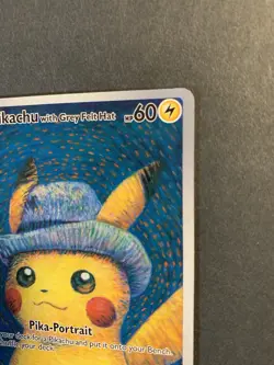Pikachu with Grey Felt Hat 085 Scarlet & Violet Black Star Promo Card X Van Gogh - Image 2
