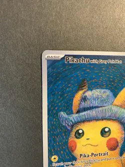 Pikachu with Grey Felt Hat 085 Scarlet & Violet Black Star Promo Card X Van Gogh - Image 3
