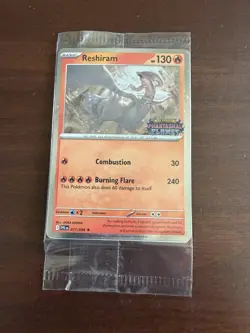 SEALED Pokemon Phantasmal Flames Reshiram BLACK STAR PROMO CARD TCG 017/094 - Image 1