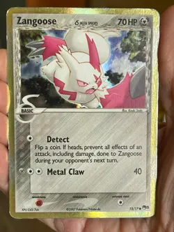 POKEMON ZANGOOSE 15/17 POP SERIES 5 DELTA SPECIES HOLOFOIL MOD. PLAYED CARD - Image 1