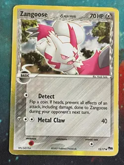 POKEMON ZANGOOSE 15/17 POP SERIES 5 DELTA SPECIES HOLOFOIL MOD. PLAYED CARD - Image 3