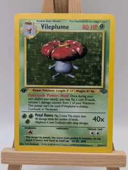 1999 Pokemon VILEPLUME Jungle Set 1ST EDITION HOLO Foil Rare Card 15/64 WotC EX - Image 2