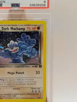 2000 POKEMON TEAM ROCKET Card DARK MACHAMP -HOLO 10/82 1ST EDITION PSA 8 - Image 3