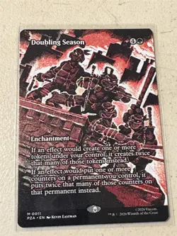 mtg borderless Doubling Season, enchantment, TMNT eternal, unplayed - Image 1