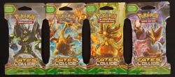 4 X SEALED Pokemon XY Fates Collide Sleeved Booster Packs (Art Set) - Image 1