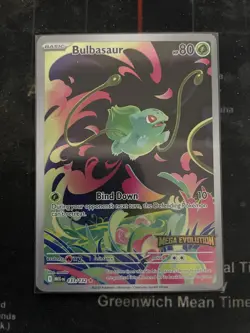 Pokemon TCG Bulbasaur Illustration Rare Mega Evolution Stamp 133/132 - Image 1