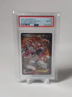 2015 Pokemon Team Magma's Groudon EX XY Double Crisis #15/34 PSA 8 NM-MT English - Image 1