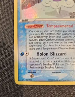 Pokemon Snow-cloud Castform 29/113 Ex Delta Species Holo Stamped. Near Mint. - Image 4