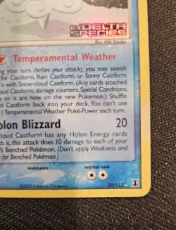 Pokemon Snow-cloud Castform 29/113 Ex Delta Species Holo Stamped. Near Mint. - Image 5