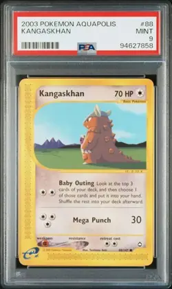 PSA 9 POKEMON ENGLISH KANGASKHAN 88/147 COMMON AQUAPOLIS 2003 MINT 447 - Image 1