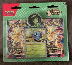 Pokemon TCG Ascended Heroes Erika's Tangela 2pk Blister Mega Evolution - Image 1