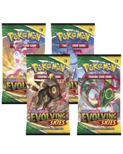 Pokemon TCG Evolving Skies Booster Pack Art Set - Sealed Lot of 4 Packs - Image 1