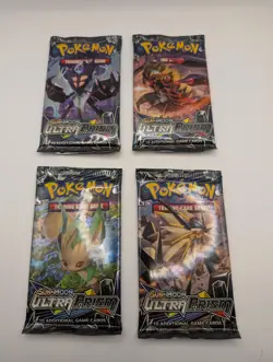 Pokemon Ultra Prism Booster Pack x4 Art Set Sealed - Image 1