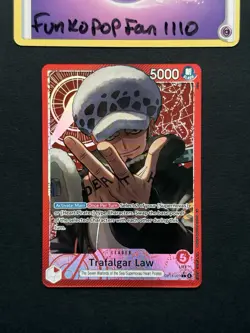 Trafalgar Law OP14-001 L Alt Art English The Azure Seas Seven One Piece Card - Image 1