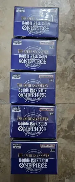 One Piece TCG Double Pack Set Vol. 9 DP-09 The Azure Sea's Seven SEALED Lot of 5 - Image 5