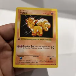 Vulpix 1st Edition Base Set Shadowless Card Pokemon TCG 68/102 Card G - Image 1