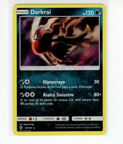 ~ESP~ SPANISH Darkrai 87 Holo Burning Shadows Pokemon Card (g4) - Image 1