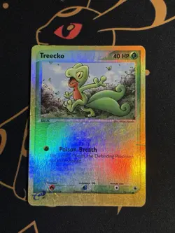 Treecko Reverse Holo Card 75/109 Ex Ruby and Sapphire Base Pokemon MP HP - Image 2