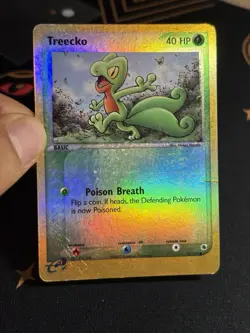 Treecko Reverse Holo Card 75/109 Ex Ruby and Sapphire Base Pokemon MP HP - Image 3