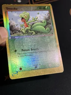 Treecko Reverse Holo Card 75/109 Ex Ruby and Sapphire Base Pokemon MP HP - Image 4