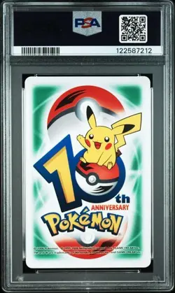 PSA 10 POKEMON PLAYING CARD TYPHLOSION GREEN QUEEN CLUBS 10TH ANNIVERSARY 328 - Image 2