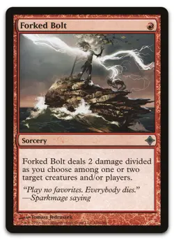Forked Bolt #146 (LP) Rise of the Eldrazi ROE Magic MTG - Image 1