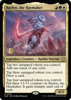 Baylen, the Haymaker [Bloomburrow Prerelease Promos] Foil Near Mint - Image 1