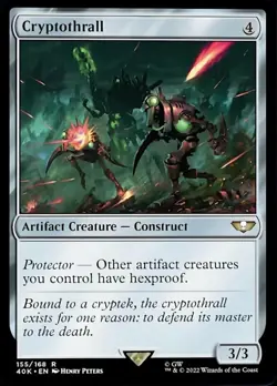 Light Play x 1 Cryptothrall - Surge Foil Commander: Warhammer 40,000 Variants - Image 1